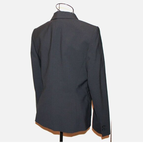 Anne Klein Black Blazer 6 Petite Lined Button Front Jacket with Pockets - Picture 5 of 7